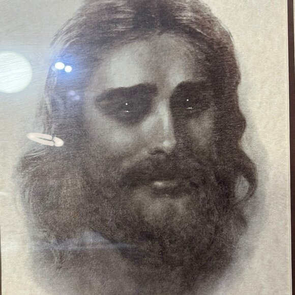 Fern Beckham Compassionate Christ Vintage Framed Print Religious Art 19x15 - Picture 2 of 6